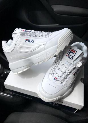 Fila disruptor 2 white жіночі кросівки1 фото