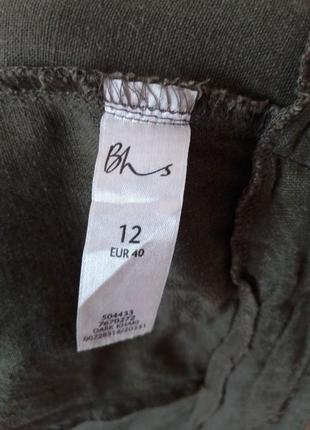 Льняная юбка цвета хаки бренда christian berg, размер 40 (12)4 фото