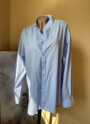 Стильная хлопковая рубашка из мужского плеча в полоску taylor&amp;wright 50/521 фото