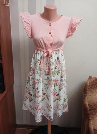 Шикарное платье миди розовое в винтажном стиле хс с1 фото