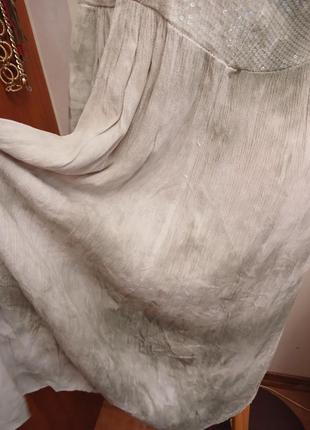 Италия сарафан платье миди хаки этно стиль бохо пайеткие с м платье мыды м с5 фото
