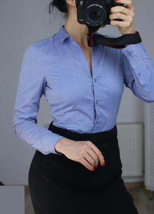 Натуральна жіноча приталені сувора сорочка h&m1 фото
