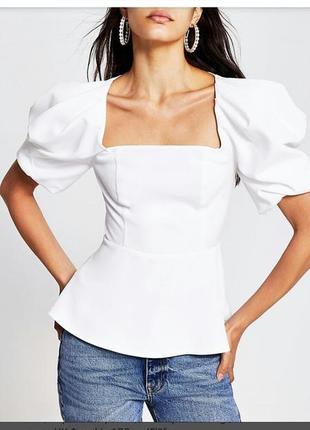 Блуза з об'ємними рукавами river island (р.м)