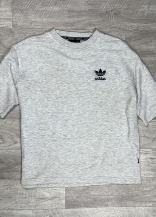 Adidas original футболка 174 см м размер винтажного белая оригинал