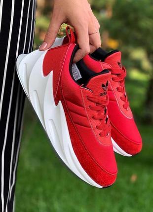 Adidas sharks red/white жіночі кросівки