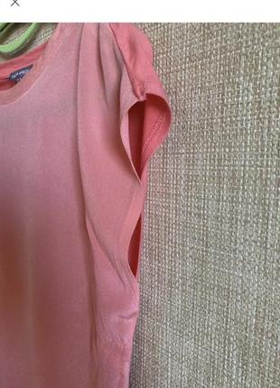 Шёлковая блуза кораллового цвета4 фото