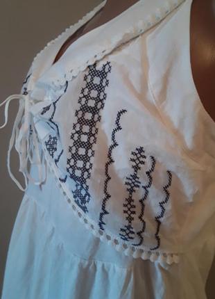 Нежная стильная трикотажная блузка-вышиванка3 фото