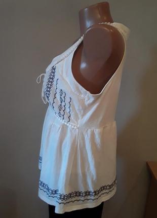 Нежная стильная трикотажная блузка-вышиванка8 фото