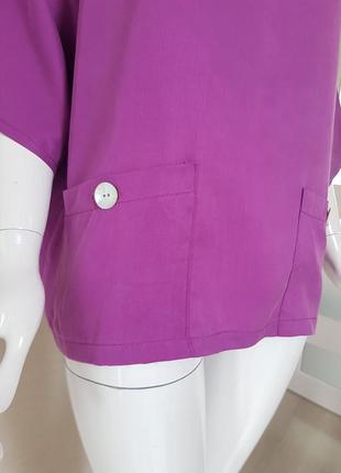 Стильная итальянская блуза цвет фуксия luca vanucci4 фото