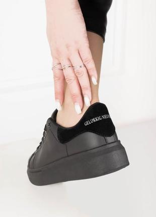 Стильные черные кроссовки кеды криперы модные2 фото