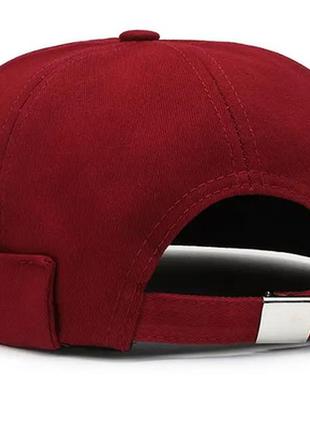 Docker cap кепка докера бини без козырька бордовая унисекс. размер универсальный