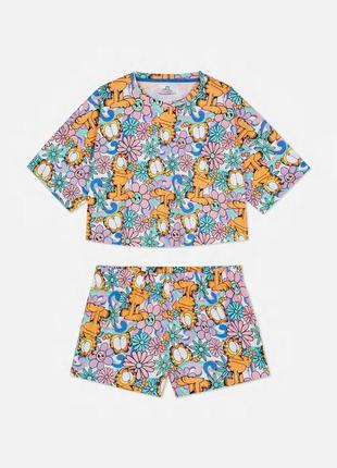 Пижама «garfield»- комплект: футболка и шорты.