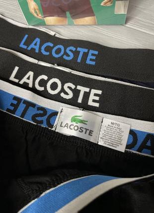 Мужской набор трусов lacoste из 3 штук (подарочная упаковка в подарок)3 фото