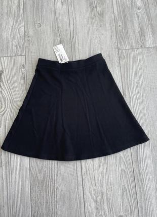 Черная трикотажная юбочка