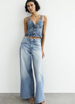 Топ корсет майка кофта джинсовий джинс зара zara