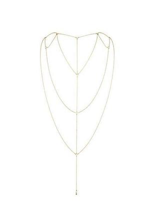 Цепочка-украшение для спины bijoux indiscrets magnifique back and cleavage chain gold