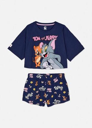 Пижама «tom and jerry»- комплект: футболка и шорты.1 фото