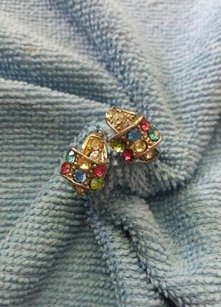 Винтажные серьги-узелки