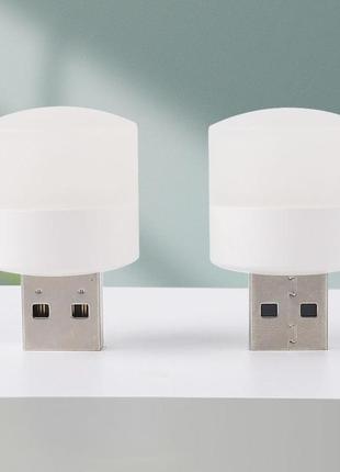 Usb led лампочка циліндрична, тепле світло біла