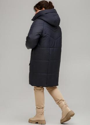 Пальто зимнее стёганое, пуховик с капюшоном (распродажа)4 фото