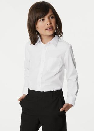Рубашка детская mark and spenser/ белая рубашка/ классическая рубашка