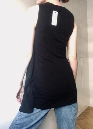 Новая черная шифоновая блуза туника3 фото