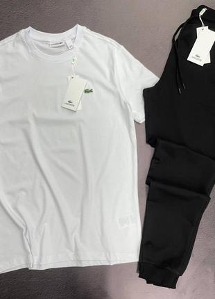 Мужской спортивный костюм lacoste / штаны лакоста + футболка лакоста