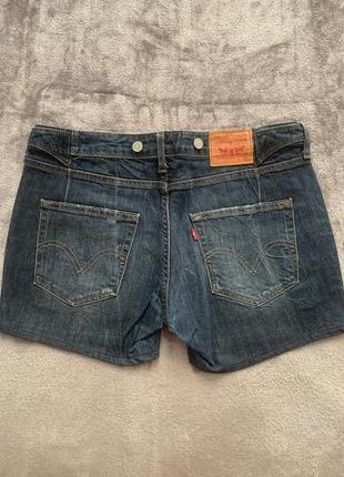 Джинсовые шорты levis размер 33-34 / l цвет синий