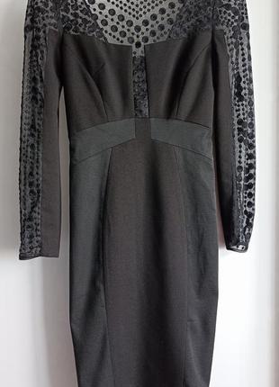 Роскошное нарядное черное платье р.101 фото