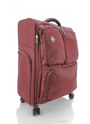Дорожный большой чемодан тканевой 3004 goby london the-lite 8  красный1 фото