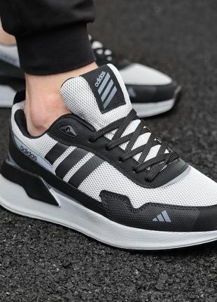 Кроссовки adidas running black and white