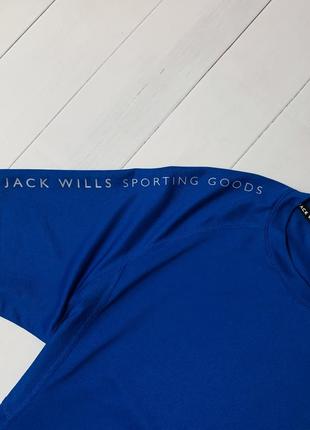 Мужская синяя летняя спортивная футбольная футболка jack wills джек уиллс. размер m l7 фото