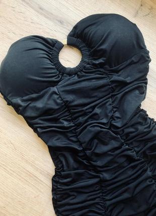 Сексуальное обтягивающее черное короткое платье3 фото