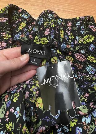 Лёгкая хлопковая юбка monki в красивый цветочный узор3 фото