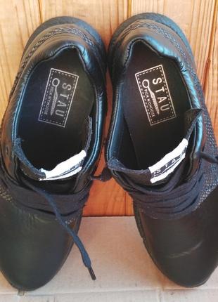 Стильные полностью кожаные итальянские мокасины кроссовки stau ботиночки luxury sneakers7 фото
