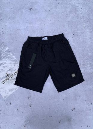 Мужские шорты stone island black2 фото