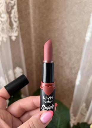 Помада никс nyx professional makeup suede matte lipstick матовая помада для губ