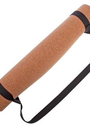 Коврик для йоги пробковый каучуковый с принтом