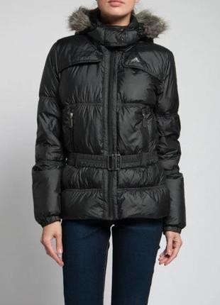 Куртка пуховик adidas light down long suede 44,46