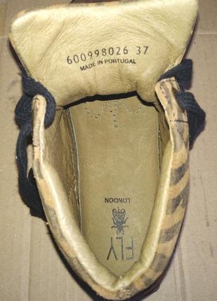Шикарные полностью кожаные утепленные кеды fly london ботинки4 фото