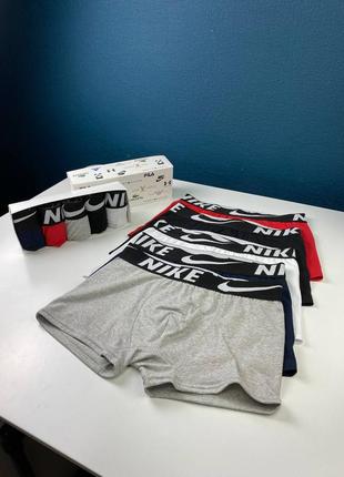Мужские трусы боксеры - набор в стиле nike набор 5 шт.5 фото