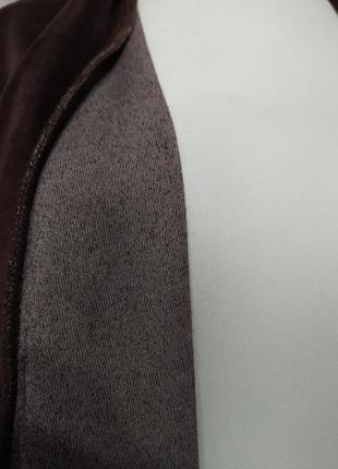 Женский велюровый домашний комплект двойка халат штаны коричневый бархатный костюм пижама 426 фото