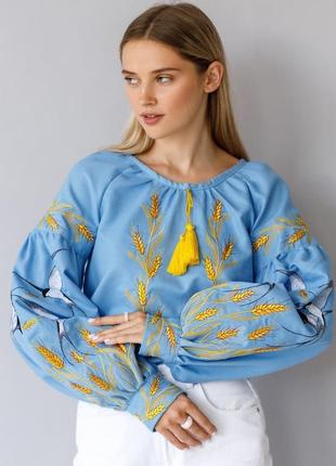 Женская рубашка с вышивкой вышиванка блуза