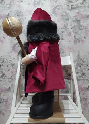 Украинская национальная кукла атаман украинец козак бордовый декор 60 см 022253 фото
