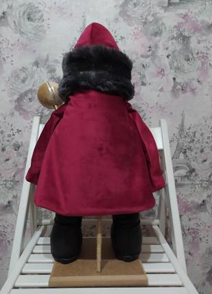 Українська національна лялька отаман українець козак бордовий декор 60 см 022254 фото