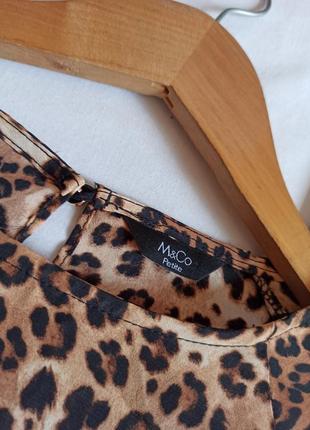 Блуза в леопардовый принт с объемными рукавами фонариками4 фото