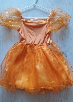 Карнавальное платье + шапочка тыквы или абрикоски на 3-5 лет.3 фото