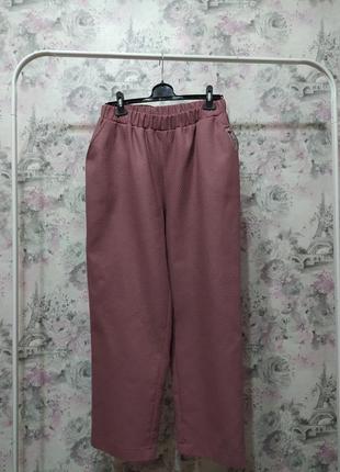 Жіночий вафельний домашній комплект двійка сорочка штани сливовий костюм піжама 422 фото