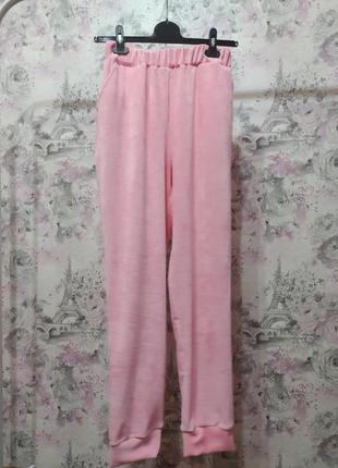 Жіночий велюровий спортивний костюм худі штани рожевий оксамитовий домашній костюм 426 фото