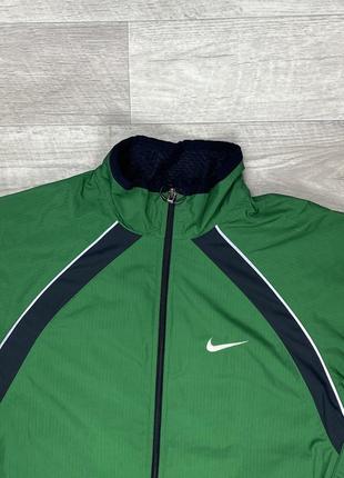 Nike clima fit кофта ветровка s размер винтажная спортивная зелёная оригинал2 фото